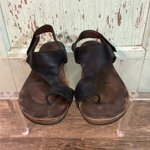 Women’s Dansko Reece black leather sandals